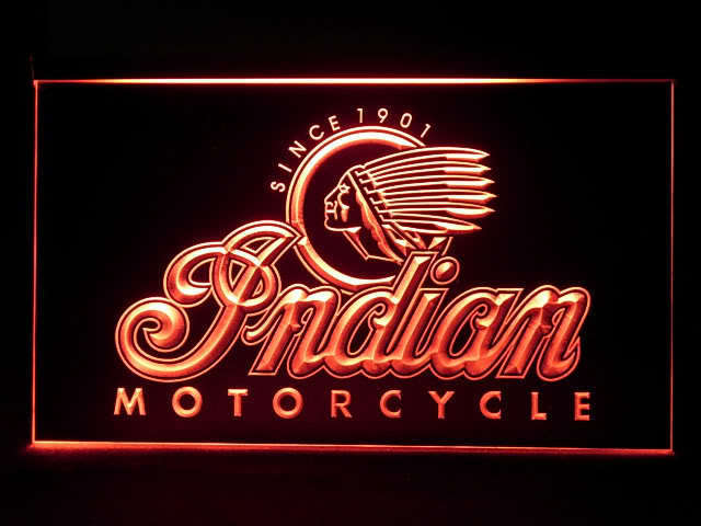 Indian Motorcycle Lit LED Sign